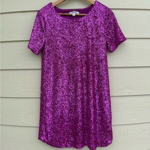 Steve Madden Fuchsia Sequin Midi Dress- NWT